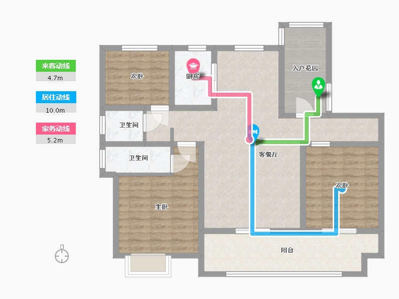 江苏省-淮安市-盱眙御景星城-100.80-户型库-动静线