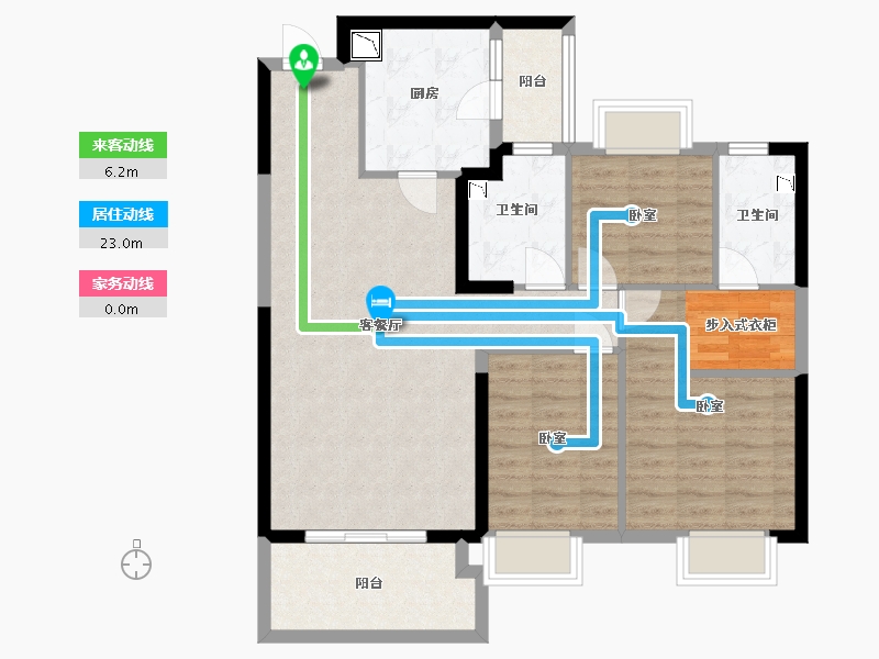 浙江省-湖州市-湖州恒大悦龙台-93.00-户型库-动静线