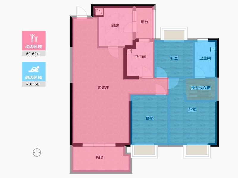 浙江省-湖州市-湖州恒大悦龙台-93.00-户型库-动静分区