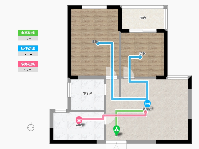 江苏省-淮安市-湖畔首府-69.90-户型库-动静线