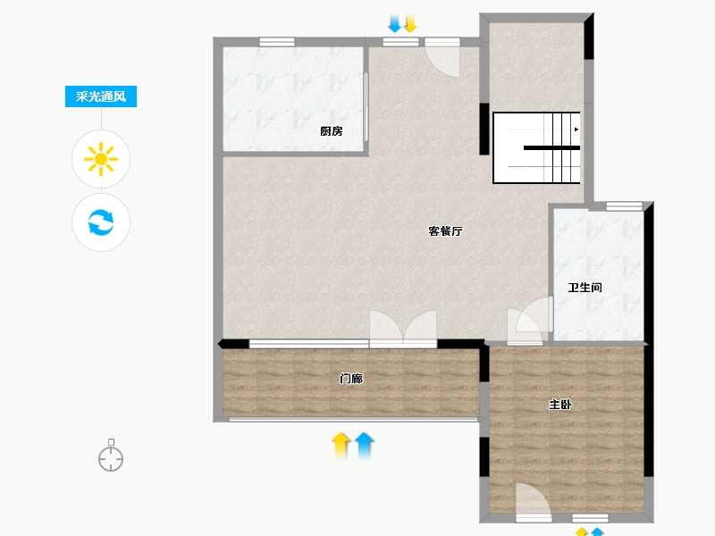 江苏省-南通市-蓝城·南通桃李春风-112.00-户型库-采光通风