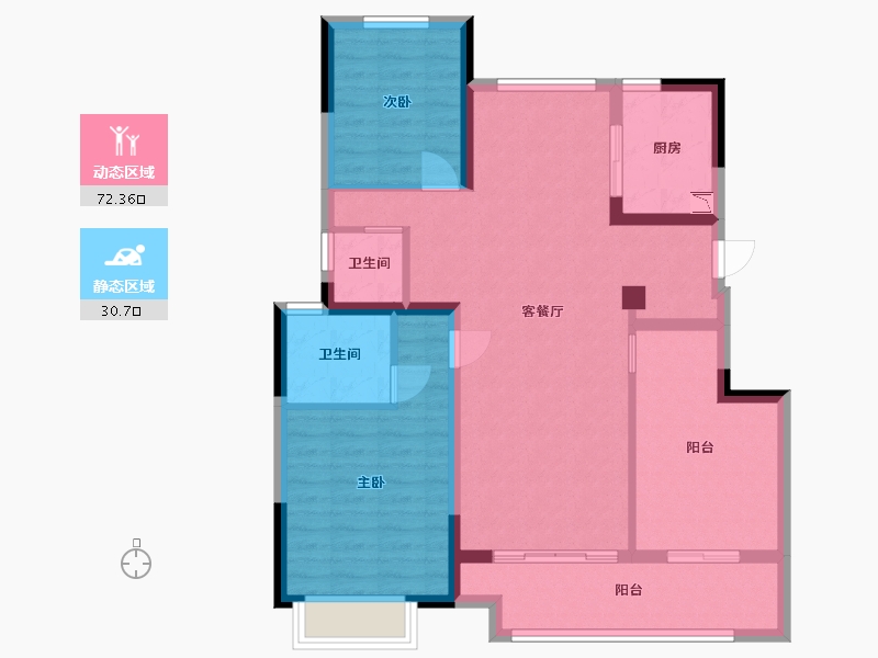 江苏省-淮安市-中南樾府-92.00-户型库-动静分区