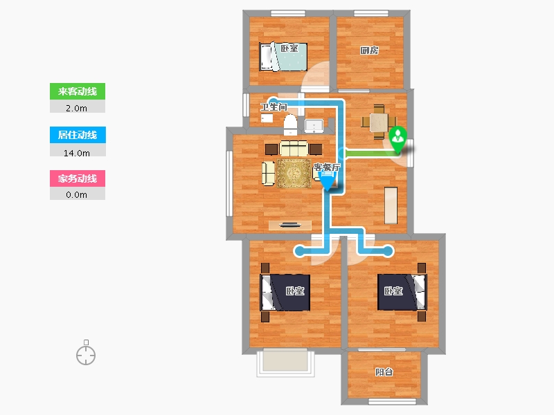 江苏省-盐城市-南海壹号湖畔-80.00-户型库-动静线