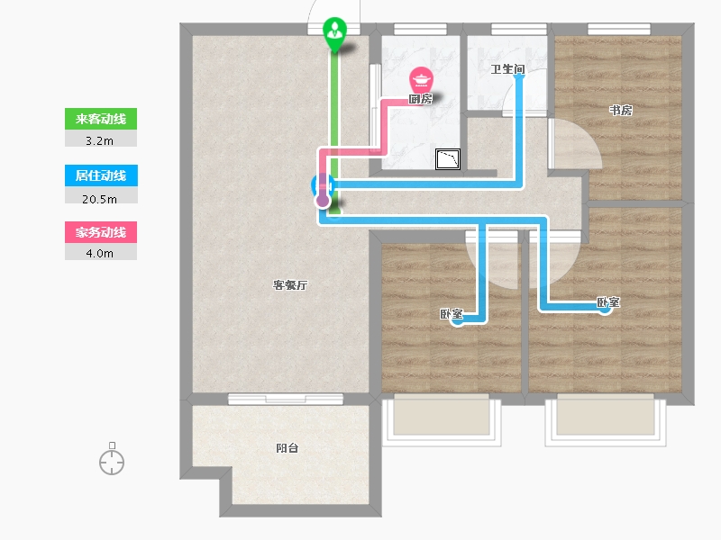 安徽省-合肥市-中国铁建悦湖国际-77.00-户型库-动静线