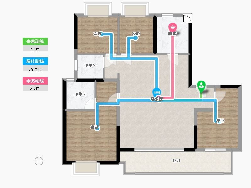 江苏省-南通市-万科海上明月-106.00-户型库-动静线