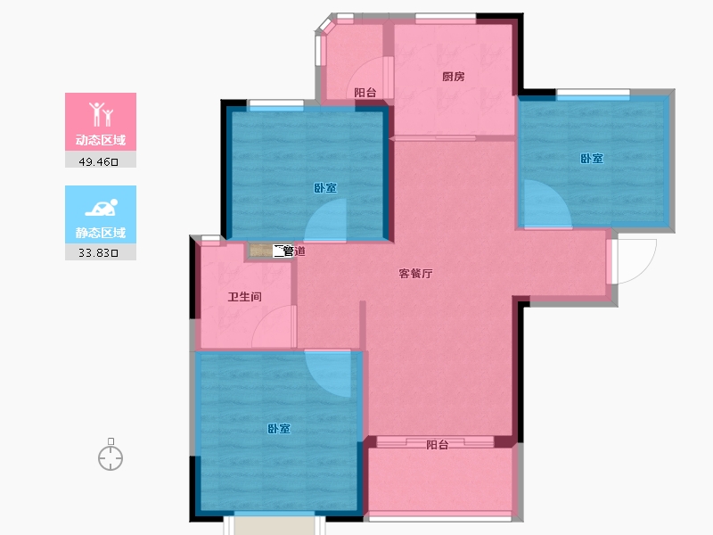 安徽省-合肥市-空港恒大时代新城-75.00-户型库-动静分区