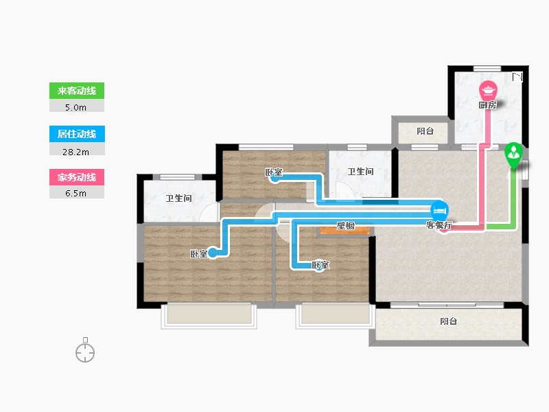 浙江省-湖州市-湖州恒大悦龙台-102.00-户型库-动静线