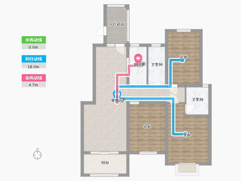 江苏省-淮安市-华惠名苑-97.90-户型库-动静线