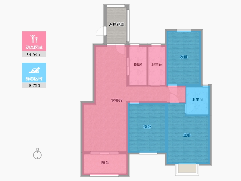 江苏省-淮安市-华惠名苑-97.90-户型库-动静分区