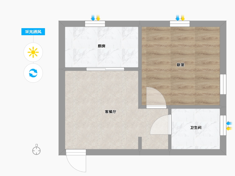 辽宁省-盘锦市-蓝色康桥E区·炫领域-29.14-户型库-采光通风