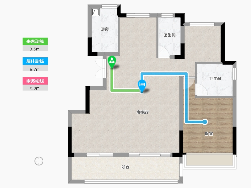 安徽省-合肥市-爱巢天润公馆-94.28-户型库-动静线