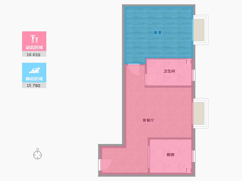 浙江省-宁波市-宁波恒大溪上桃花源-47.01-户型库-动静分区