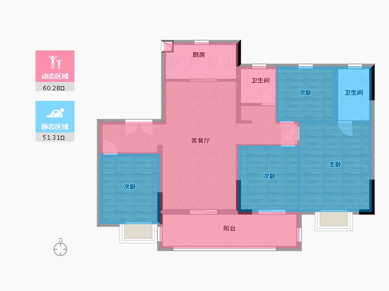 江苏省-南通市-南山·美锦-100.00-户型库-动静分区