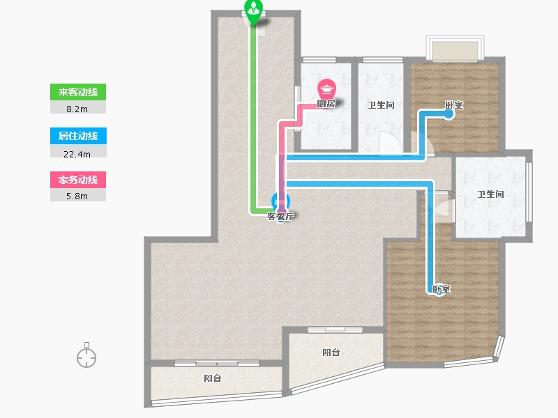 浙江省-温州市-嘉乐嘉华国际-153.00-户型库-动静线