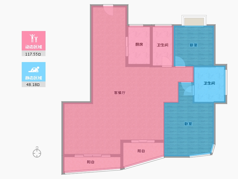 浙江省-温州市-嘉乐嘉华国际-153.00-户型库-动静分区