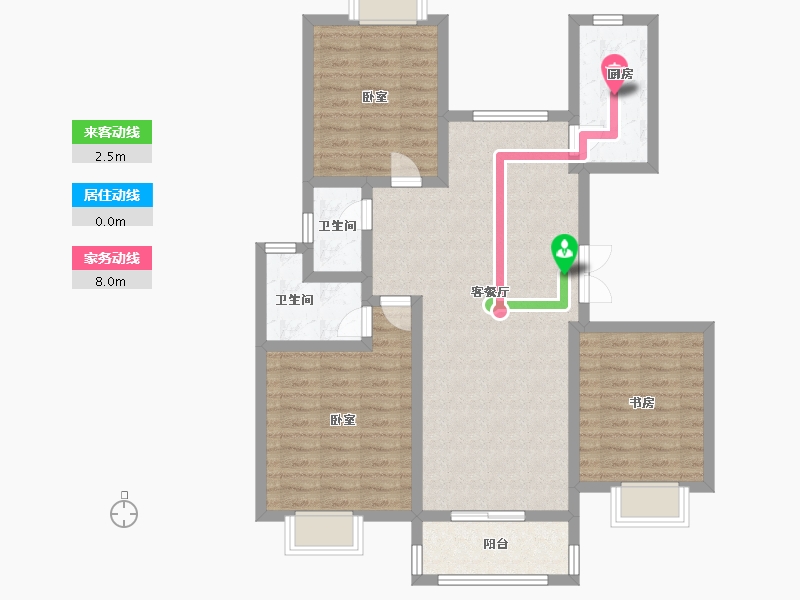 江苏省-扬州市-城建九境融园-92.00-户型库-动静线