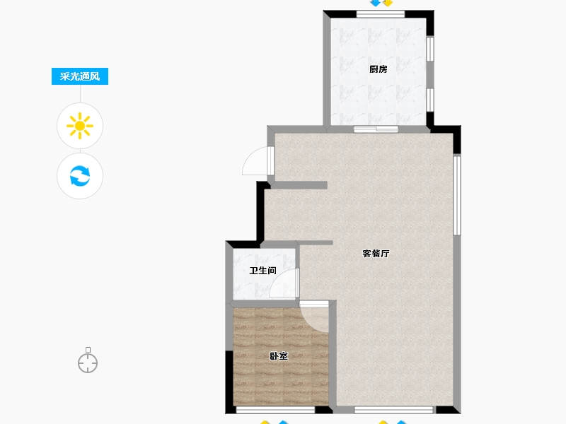 浙江省-宁波市-融创涌宁府-74.48-户型库-采光通风