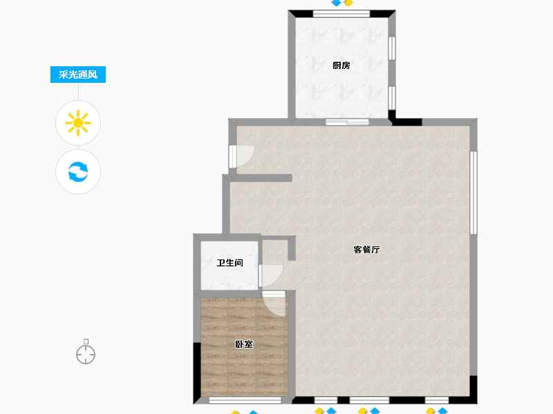 浙江省-宁波市-融创涌宁府-90.94-户型库-采光通风