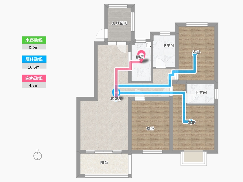 江苏省-淮安市-华惠名苑-73.59-户型库-动静线