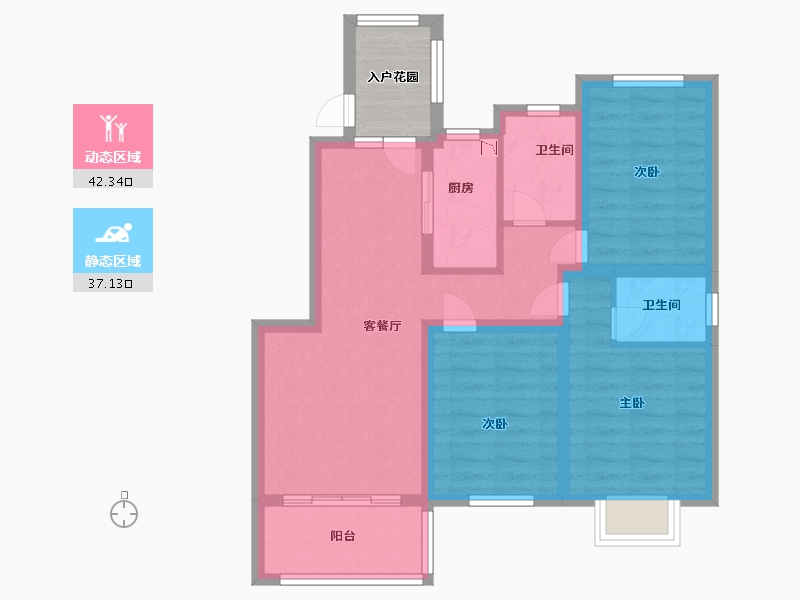 江苏省-淮安市-华惠名苑-73.59-户型库-动静分区