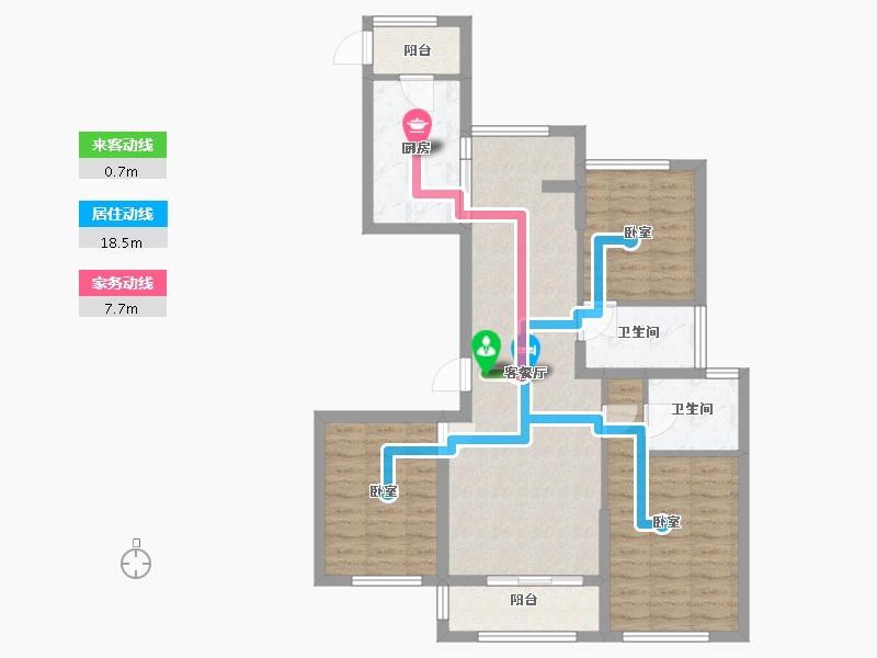 浙江省-温州市-润地巴厘九墅-86.00-户型库-动静线