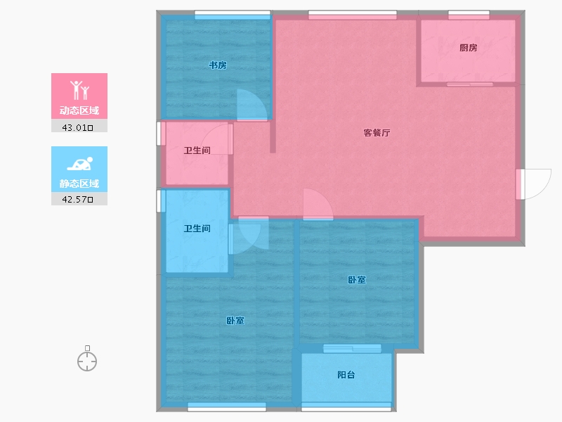 浙江省-温州市-万郡陶山府-77.99-户型库-动静分区