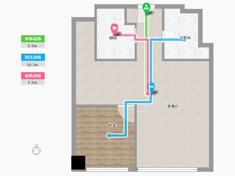 浙江省-杭州市-海石星汇公馆-71.00-户型库-动静线