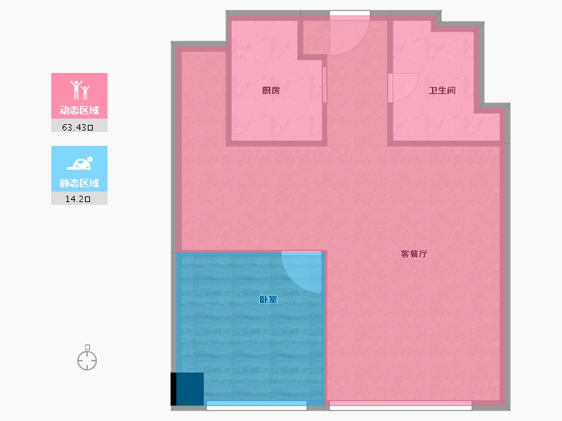 浙江省-杭州市-海石星汇公馆-71.00-户型库-动静分区