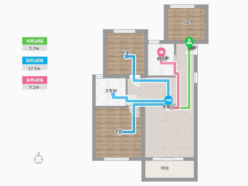 浙江省-温州市-新都·泰和府-68.33-户型库-动静线