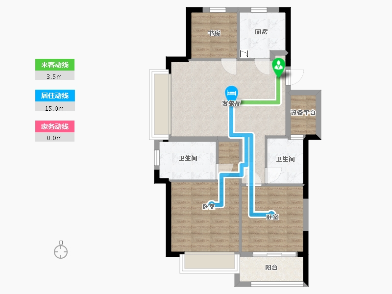 浙江省-杭州市-绿城盐官理想水镇-77.12-户型库-动静线