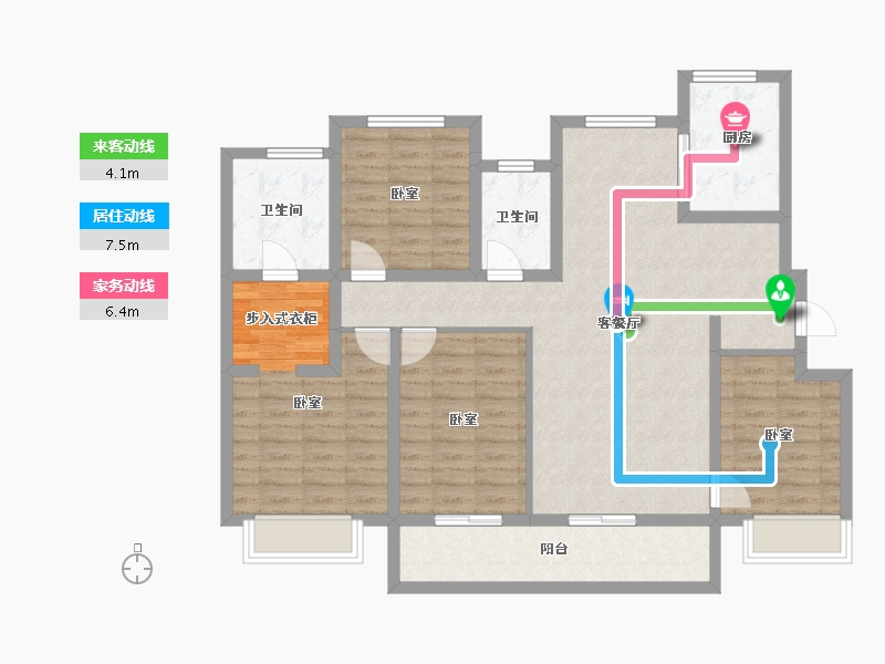 浙江省-湖州市-海伦堡海伦湾-109.21-户型库-动静线