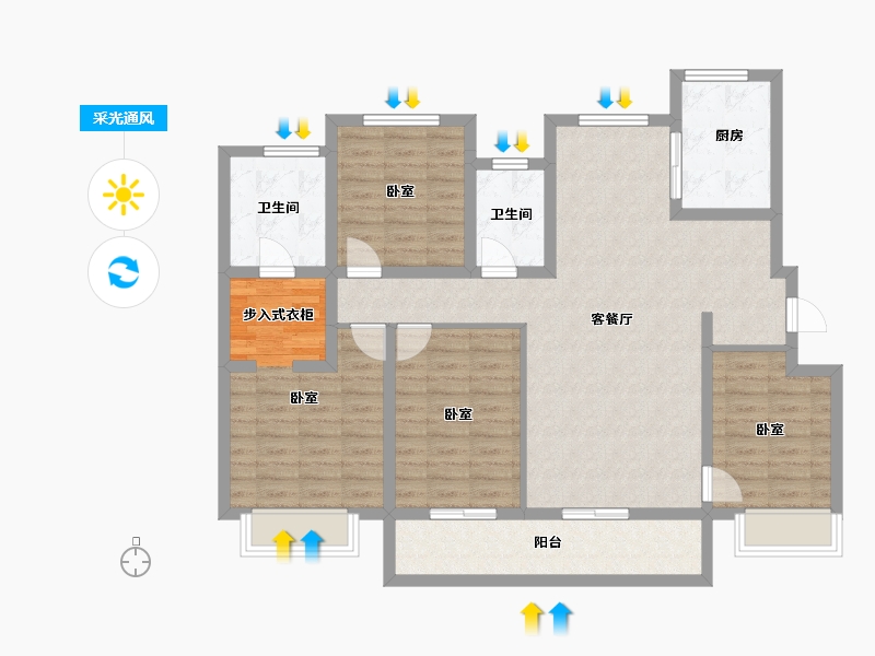 浙江省-湖州市-海伦堡海伦湾-109.21-户型库-采光通风