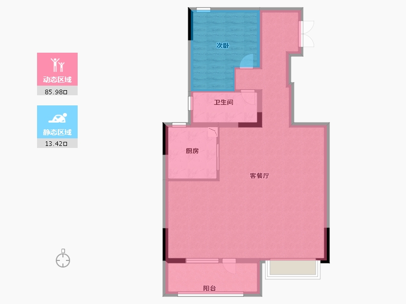 江苏省-徐州市-楚河·金茂府-90.00-户型库-动静分区