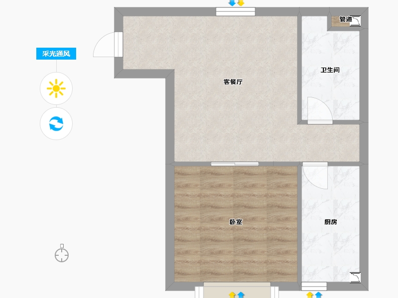 浙江省-宁波市-宁波恒大溪上桃花源-43.00-户型库-采光通风