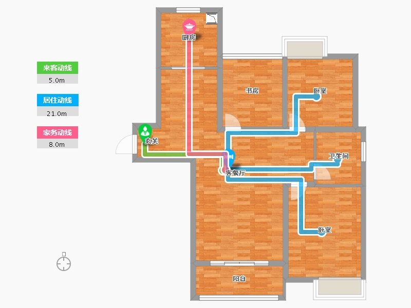 江苏省-苏州市-非凡环秀湖花园-96.01-户型库-动静线