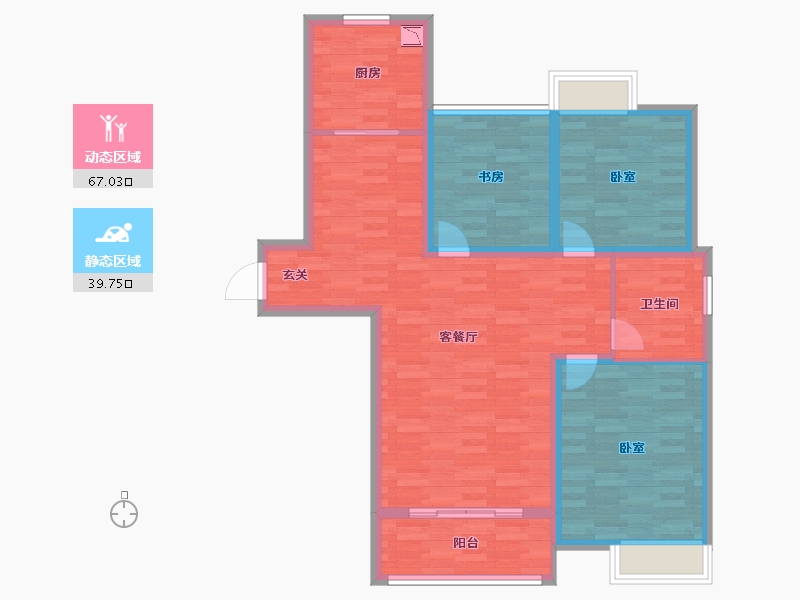 江苏省-苏州市-非凡环秀湖花园-96.01-户型库-动静分区