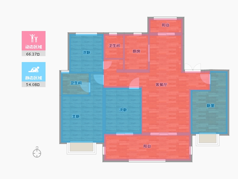 江苏省-南通市-如东中南漫悦湾-108.00-户型库-动静分区