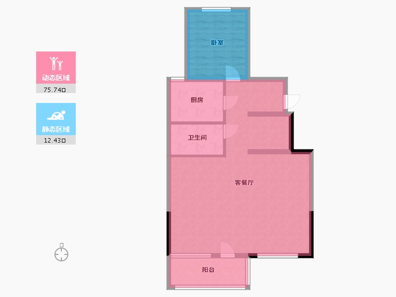 浙江省-宁波市-融创涌宁府-79.71-户型库-动静分区