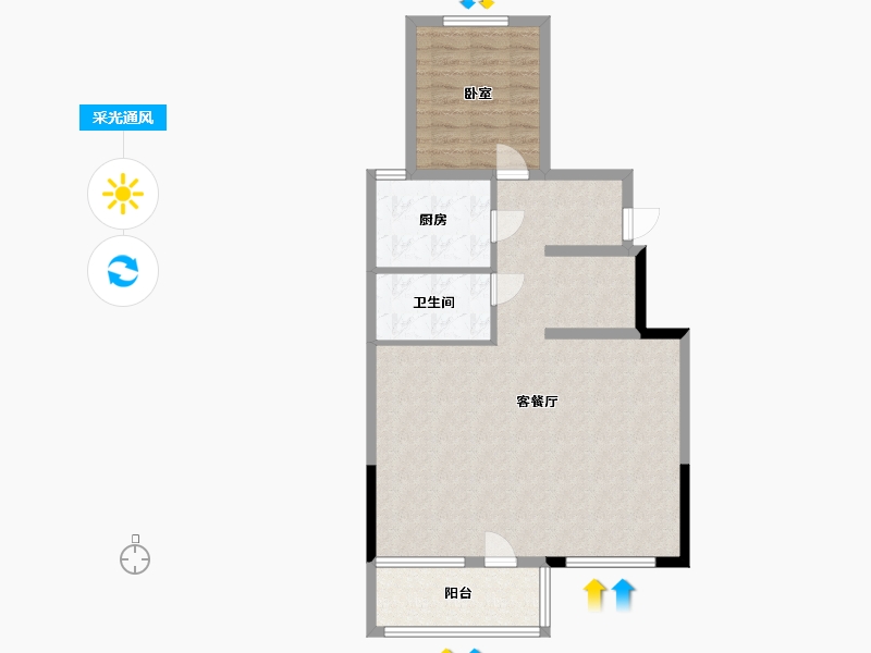 浙江省-宁波市-融创涌宁府-79.71-户型库-采光通风