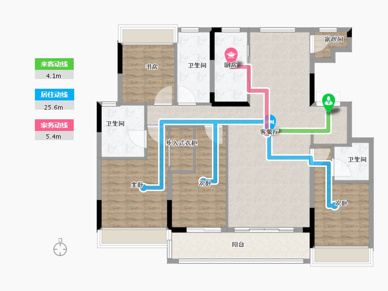 江苏省-徐州市-楚河·金茂府-139.19-户型库-动静线