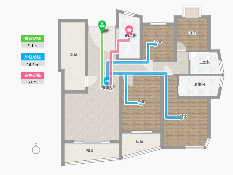 浙江省-温州市-嘉乐嘉华国际-138.00-户型库-动静线