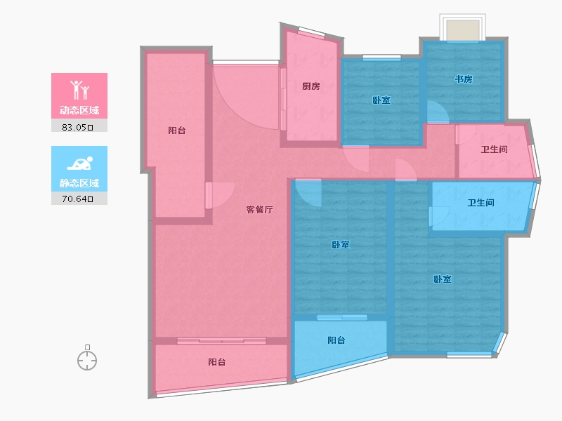 浙江省-温州市-嘉乐嘉华国际-138.00-户型库-动静分区