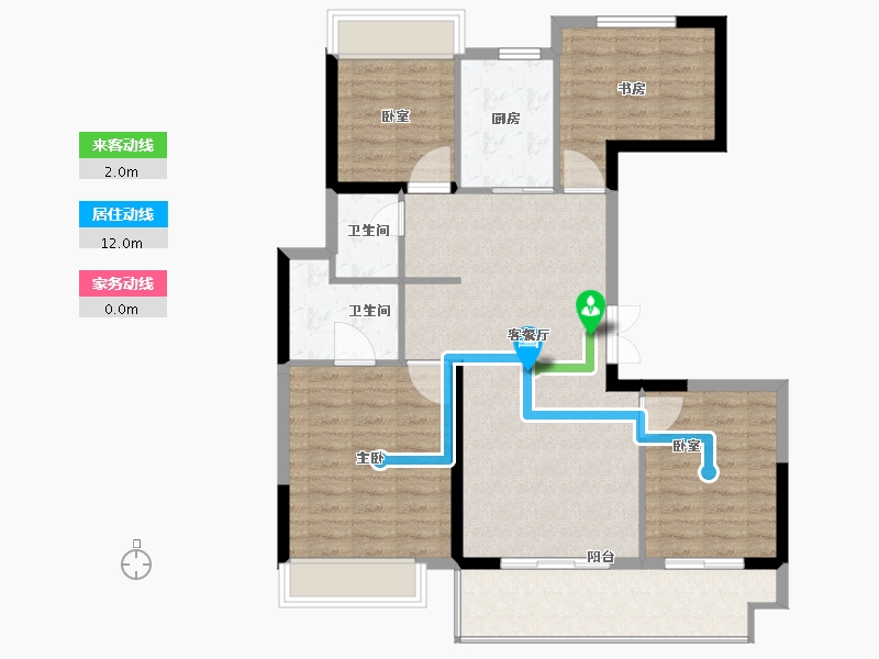 江苏省-泰州市-映月春风-101.00-户型库-动静线