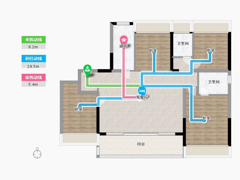 江苏省-苏州市-湖西上辰-112.00-户型库-动静线