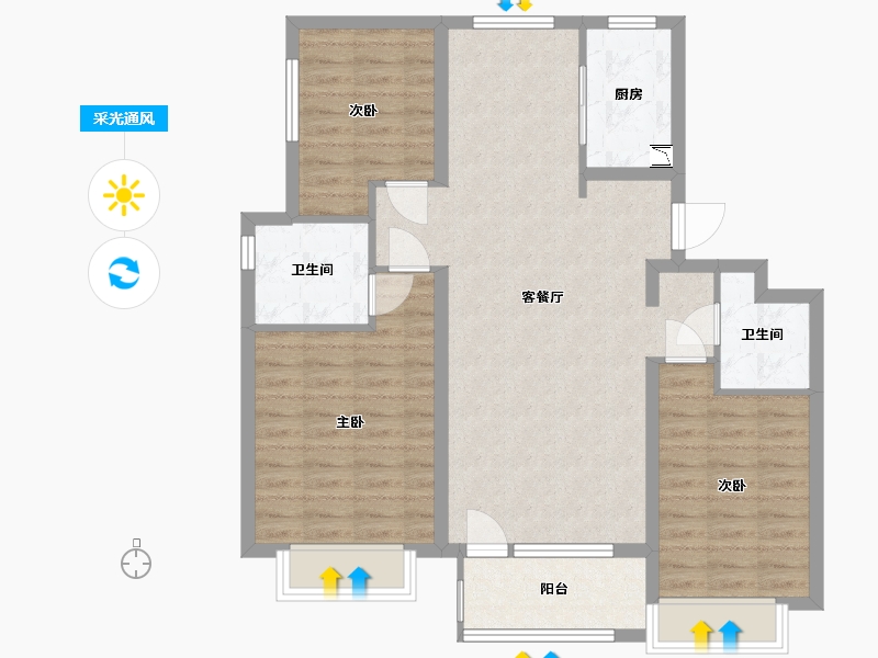 河北省-保定市-涿州铂悦山-91.01-户型库-采光通风