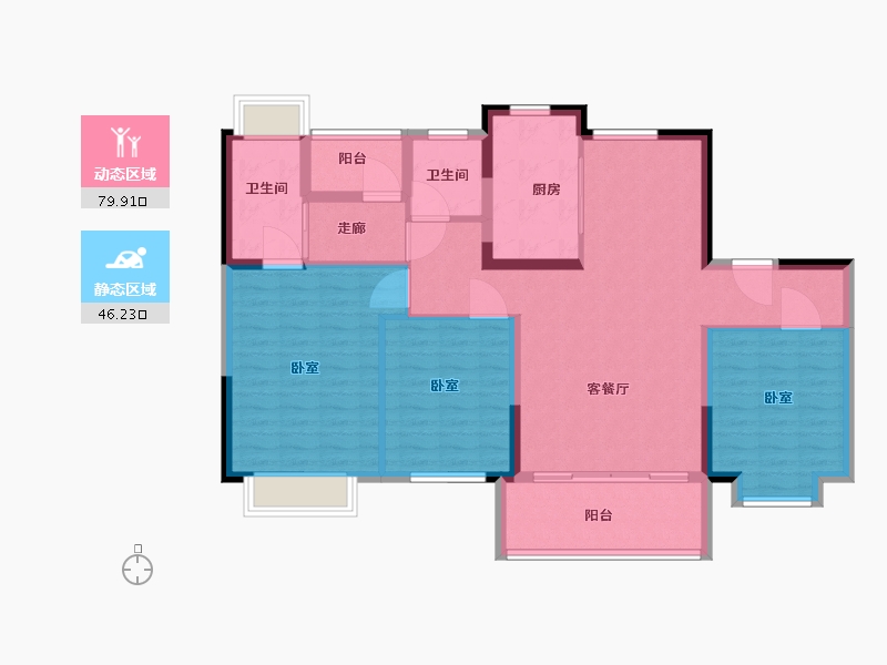 浙江省-湖州市-碧桂园中南海上传奇-115.53-户型库-动静分区