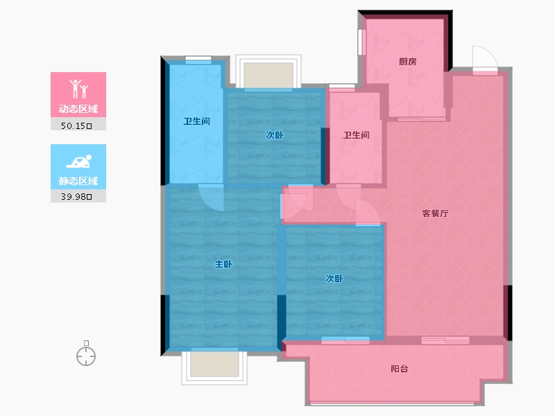 江苏省-南通市-卓越华宸世纪-81.00-户型库-动静分区