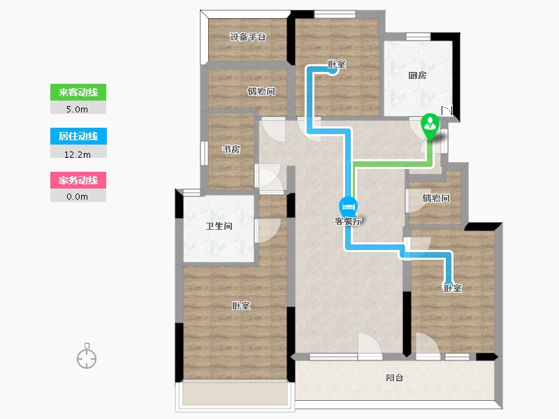 浙江省-杭州市-保利欣品华庭-99.11-户型库-动静线