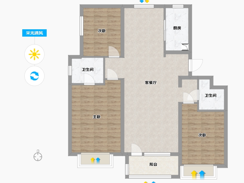 河北省-保定市-涿州铂悦山-100.00-户型库-采光通风