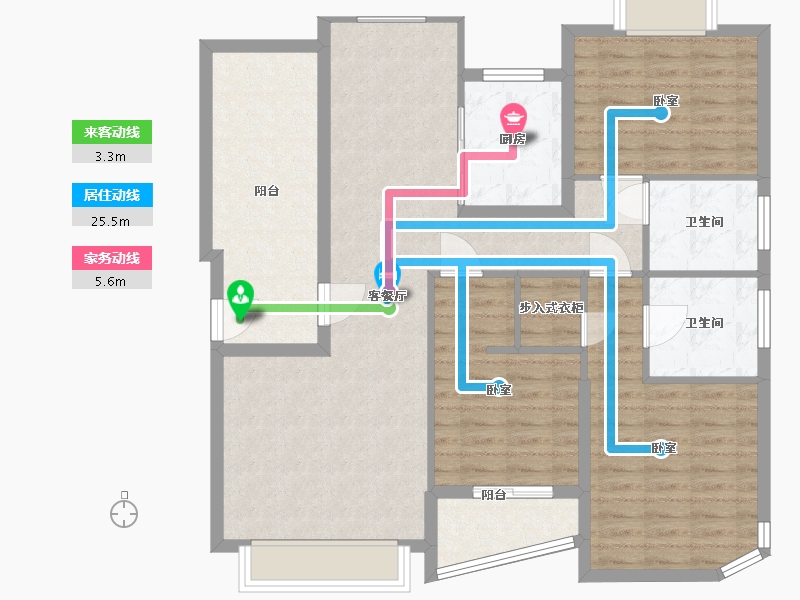 浙江省-温州市-嘉乐嘉华国际-111.00-户型库-动静线